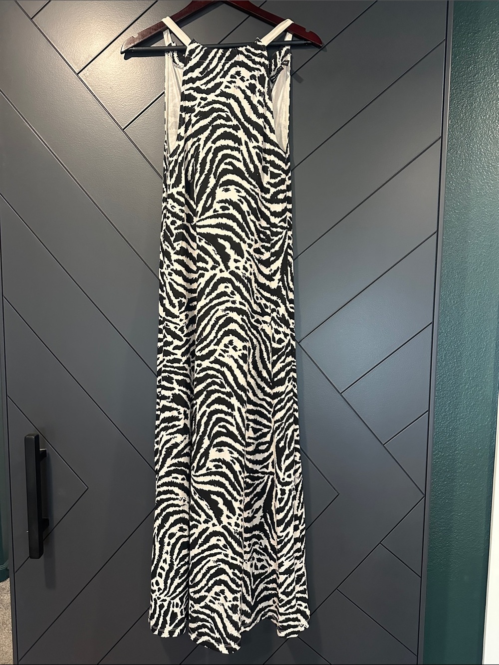 ASOS Zebra Print Maxi Dress - Black & White